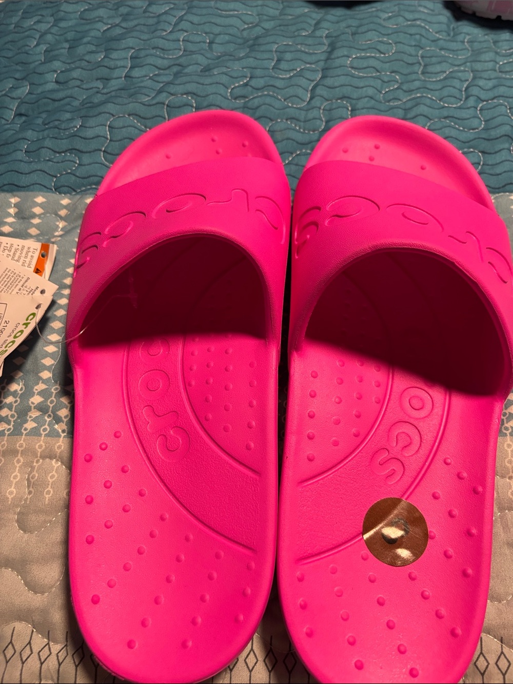 CROCS Hot Pink Slide Sandals - Women's Easy Slip-On